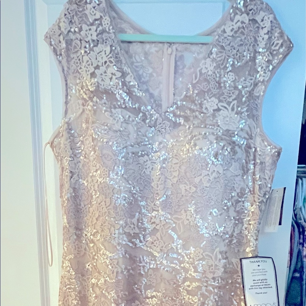 Mother of the bride dress in rose gold. Never worn.